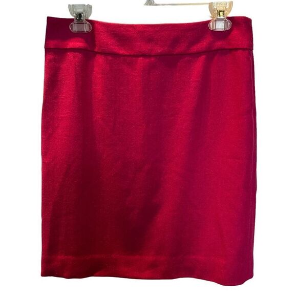 Vintage J Crew Pencil Skirt Size 4 Back Zip, Wool Blend, Fuchsia - Picture 4 of 9